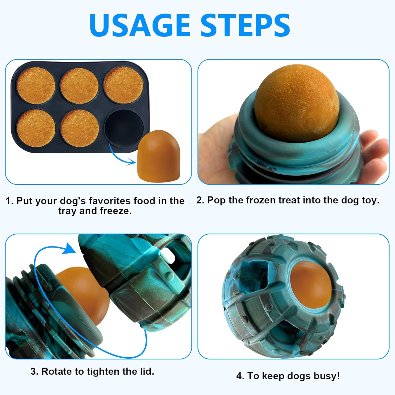 Yipetor Dog Toy, Frozen Treat Toy